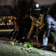 Women attend a vigil for Sarah Everard in London in March 2021.